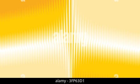 Abstract background featuring bright yellow vertical stripes with glowing light effects. Minimalist golden backdrop with clean linear patterns and smo Stock Vector