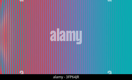 Striking contrast between red and teal colors with rhythmic vertical linear waves. Eye catching modern graphic texture. Stock Vector
