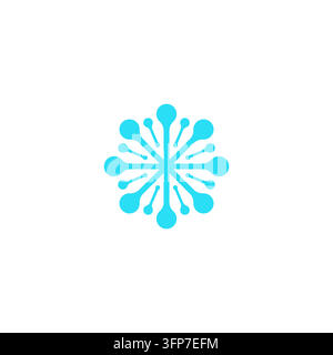 Molecule Logo Design Vector. Dot connections, particle, structure icon Stock Vector