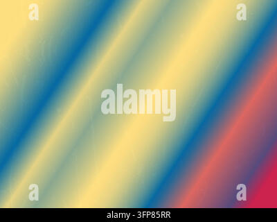 Vibrant abstract background with diagonal color bands of yellow, blue, red, and white. Subtle texture present. Stock Vector