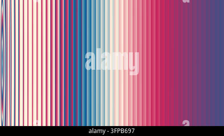 Abstract striped background transitioning from light cream and blue tones to deep pink and purple hues. Stock Vector