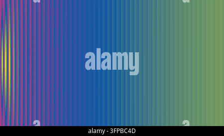Abstract striped background, vibrant color gradient, wavy vertical lines, modern geometric pattern, digital art. Stock Vector