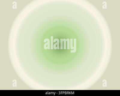 Abstract background with soft green and cream concentric circles. Smooth radial gradient effect. Stock Vector