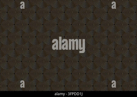 Bronze and Black Circles Abstract Background Luxury Metallic Geometric Design Stock Vector