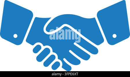 Business handshake icon vector design representing successful agreement, partnership, deal making, and corporate trust concept. Stock Vector