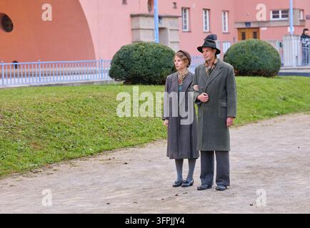 Event Model Example Vienna, Austria. 06th Oct, 2026. Photo shoot for the filming of “Im ...