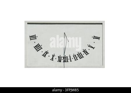 solar wall clock isolated on white background Stock Photo