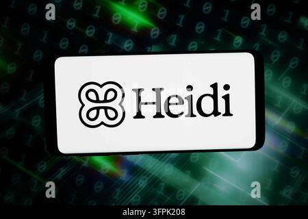 In this photo illustration, the Australian AI company Heidi Health ...