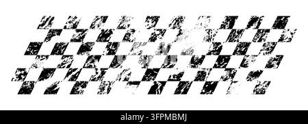 Bold checkered pattern with contrasting squares creates dynamic motorsport aesthetic vector illustration texture. Stock Vector