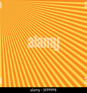 Abstract Retro Sunburst Radial Rays Background with Geometric Stripes and Optical Pattern Stock Vector