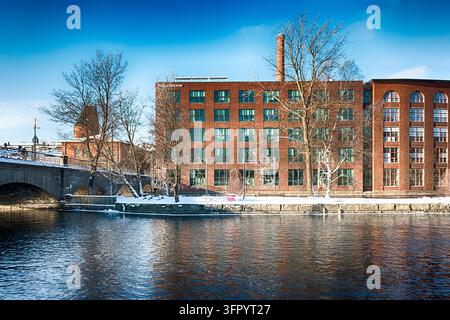 Tampella District, located in northern part of Tampere city centre. HDR. Stock Photo