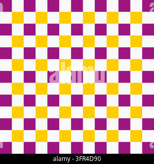 Vibrant colorful seamless checkered grid pattern. Square, block, tile, rectangle and quadrant shape in Memphis style. Geometric vector design wallpape Stock Vector