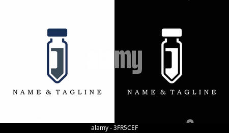 Medical vial icon for laboratory research and healthcare services with test tube Stock Vector