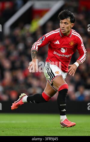 Manchester, UK. 10th Oct, 2026. MANCHESTER, ENGLAND, OCT 10: Lisandro Martinez of Manchester United during the Premier League match between Manchester United and Tottenham Hotspur at Old Trafford in Manchester, England (Will Palmer/Sports Press Photo) Credit: SPP Sport Press Photo. /Alamy Live News Stock Photo