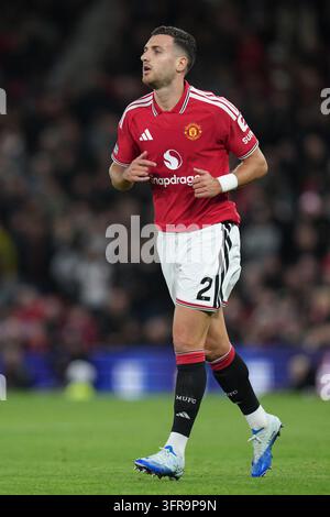 Manchester, UK. 10th Oct, 2026. Diogo Dalot of Manchester United during the Manchester United v Tottenham Hotspur Premier League match at Old Trafford, Manchester, England on 10 October 2026 Credit: Steve Flynn/Every Second Media Credit: Every Second Media/Alamy Live News Stock Photo