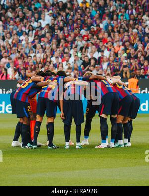 Barcelona, Spain. 10th Oct, 2026. The supporters celebrate a goal ...