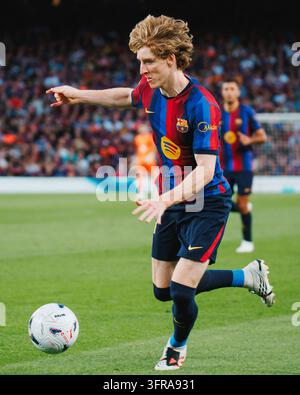 Barcelona, Spain. 10th Oct, 2026. The supporters celebrate a goal ...