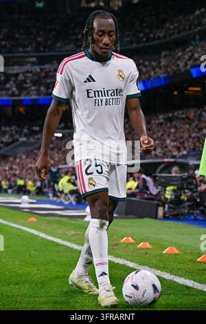 Madrid, Spain, October 25, 2026. A flock of sheep and goats passes ...