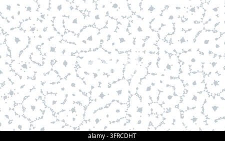 Monochrome vector particle backgrounds with fine gray dots, speckles and abstract network textures on white. Stock Vector