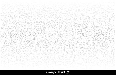 Monochrome vector particle backgrounds with fine gray dots, speckles and abstract network textures on white. Stock Vector