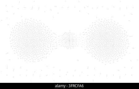 Monochrome vector particle backgrounds with fine gray dots, speckles and abstract network textures on white. Stock Vector