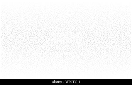 Monochrome vector particle backgrounds with fine gray dots, speckles and abstract network textures on white. Stock Vector