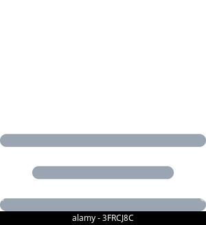 Flat vector illustration of a small white cloud above three gray mist lines, isolated on white. Weather icon for fog, mist and low visibility. Stock Vector