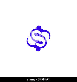 Letter S Cloud Logo Design. Cloud Icon Vector Stock Vector