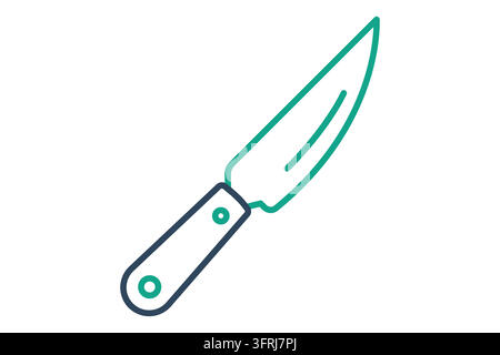 Knife icon. line icon style. icon related to dining. food service elements vector illustration Stock Vector