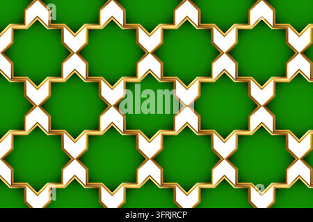 Islamic Geometric Star Pattern Background Traditional Arabesque Ornament Design Stock Vector