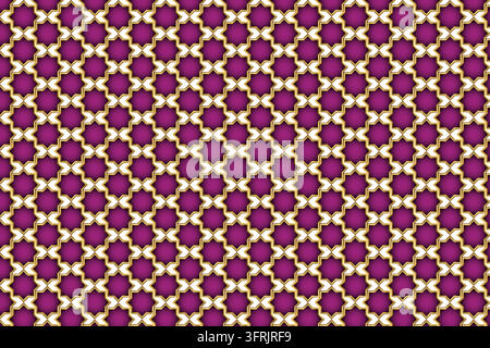 Geometric Purple and Gold Circles Pattern Background Elegant Luxury Abstract Design Stock Vector