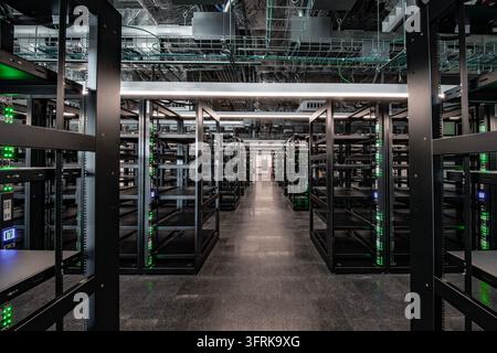 New computer server corporate installation Stock Photo