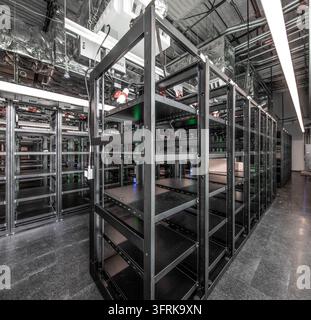 New computer server corporate installation Stock Photo