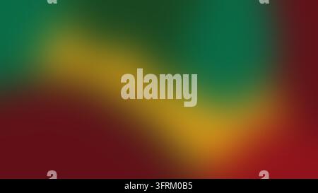 Smooth abstract gradient background featuring softly blended green yellow orange and deep red colors with a blurred atmospheric effect. Gentle color t Stock Photo