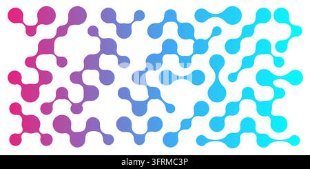 Modern tech abstract metaball shapes set. Scientific design elements, figures molecule logo, sign, icon, morph, molecular structure, scientific Stock Vector