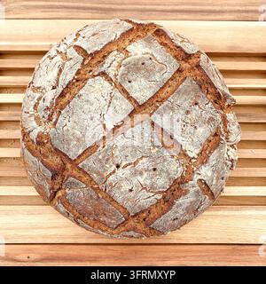 A fresh loaf of farm red from the oven Stock Photo