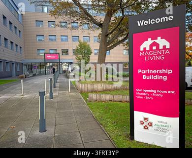 Magenta Living housing association building sign, Hamilton Street, UK. Stock Photo