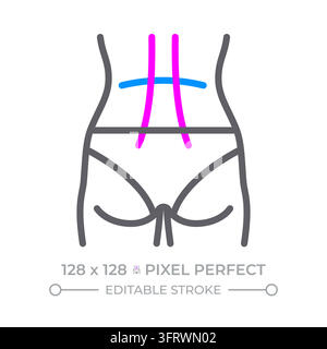 Body shaping aesthetic goals duotone line icon Stock Vector