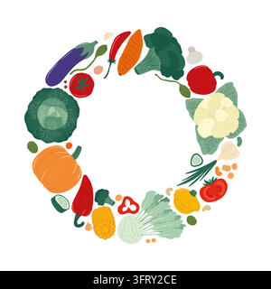 Vegetable Vector Frame Stock Vector