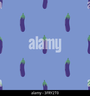 seamless eggplant pattern Stock Vector