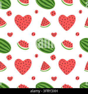 Watermelon seamless pattern Stock Vector