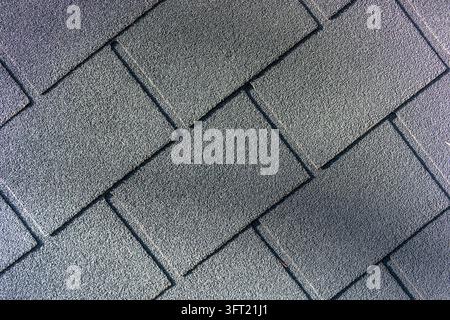 Roofing felt with 3D decorative granules, top view Stock Photo