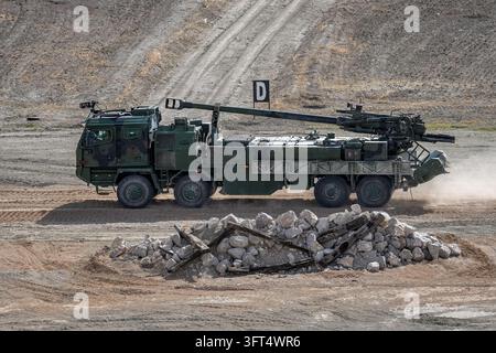 Turkey Rocket Ranges A T-155 TTA (Panter howitzer integrated onto a tactical wheeled vehicle ...