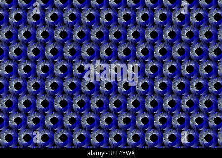3D Blue and Grey Swirling Circular Background Abstract Modern Design Stock Vector