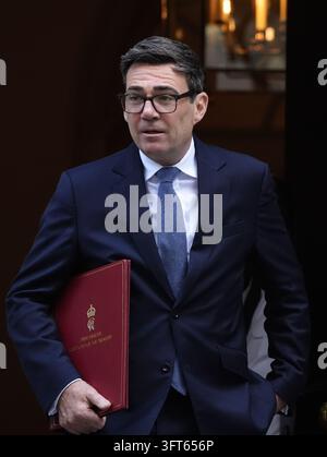 Prime Minister Andy Burnham departs 10 Downing Street, London, to ...