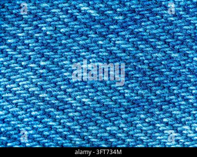Textured detail of blue denim Stock Photo
