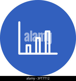 Isolated simple outline icon: financial business chart showing growth and success Stock Vector