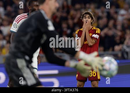 Match Real Rodrigo Mora of AS Roma looks dejected during the Serie A Enilive match ...