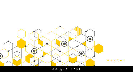 Abstract geometric background made of lines. Isometric squares. Technological drawing. Vector illustration . Stock Vector