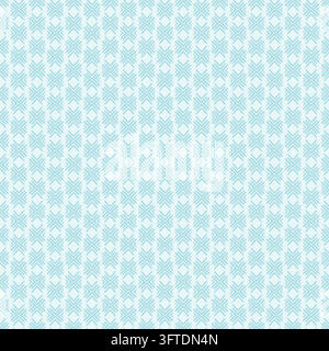 Geometric Cross Stitch Stripe in Aqua Stock Vector